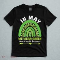 In May We Wear Green Mental Health Awareness T-Shirt thumb 5