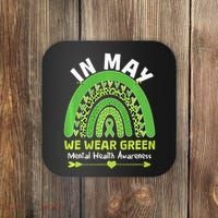 In May We Wear Green Mental Health Awareness Coaster thumb 0