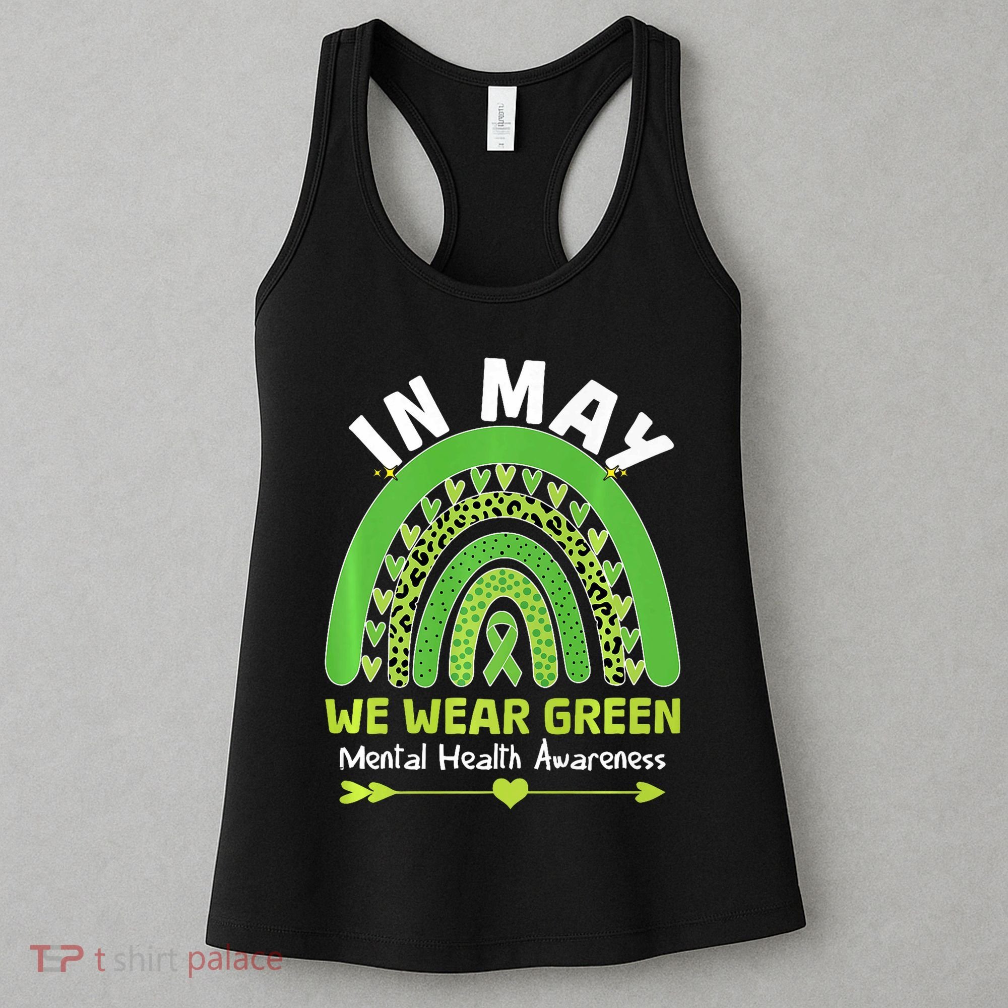 In May We Wear Green Mental Health Awareness Women's Tank Top