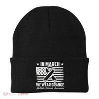 In March We Wear Orange For Multiple Sclerosis Awareness Ms Beanie thumb 0