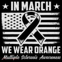 In March We Wear Orange For Multiple Sclerosis Awareness Ms Women's Hoodie thumb 2