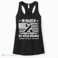 In March We Wear Orange For Multiple Sclerosis Awareness Ms Women's Tank Top thumb 0