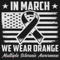 In March We Wear Orange For Multiple Sclerosis Awareness Ms Women's Long Sleeve Shirt thumb 2