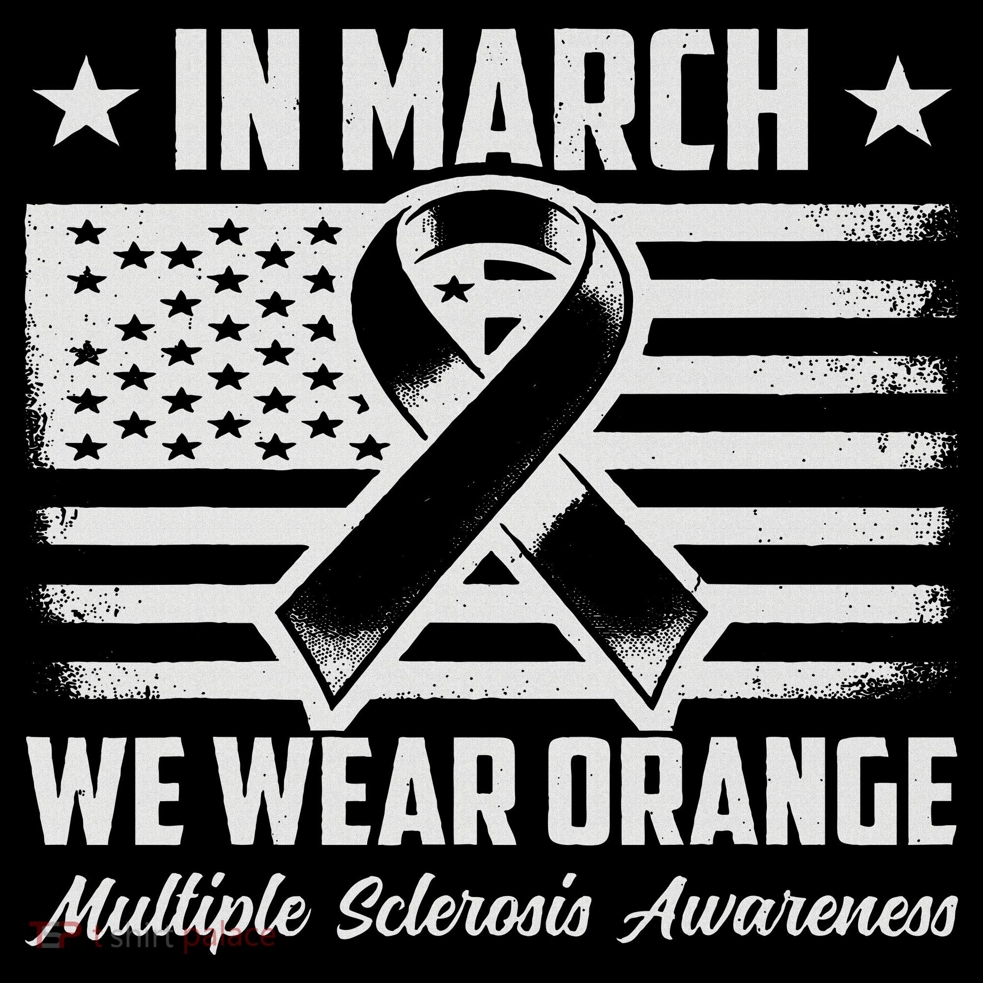 In March We Wear Orange For Multiple Sclerosis Awareness Ms Kids Sweatshirt