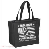 In March We Wear Orange For Multiple Sclerosis Awareness Ms Tote Bag thumb 2