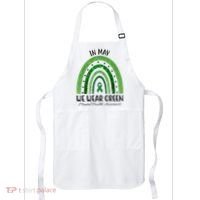In May We Wear Green Mental Health Awareness Rainbow Apron thumb 0