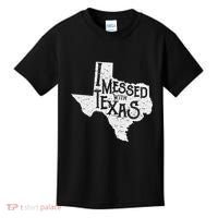 I Messed With Texas DonT Mess With This Texan Funny Texas Kids T-Shirt thumb 0
