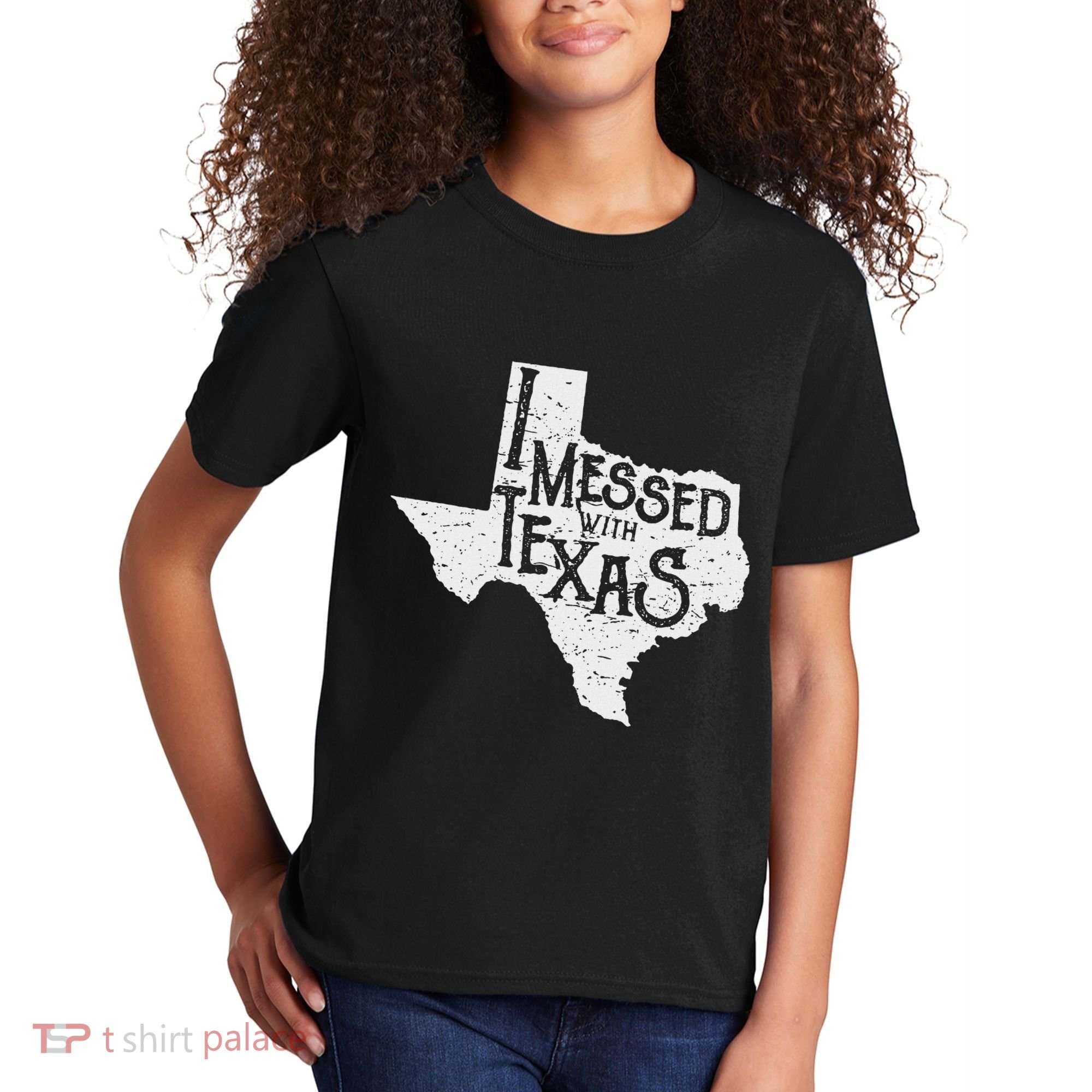 I Messed With Texas DonT Mess With This Texan Funny Texas Kids T-Shirt