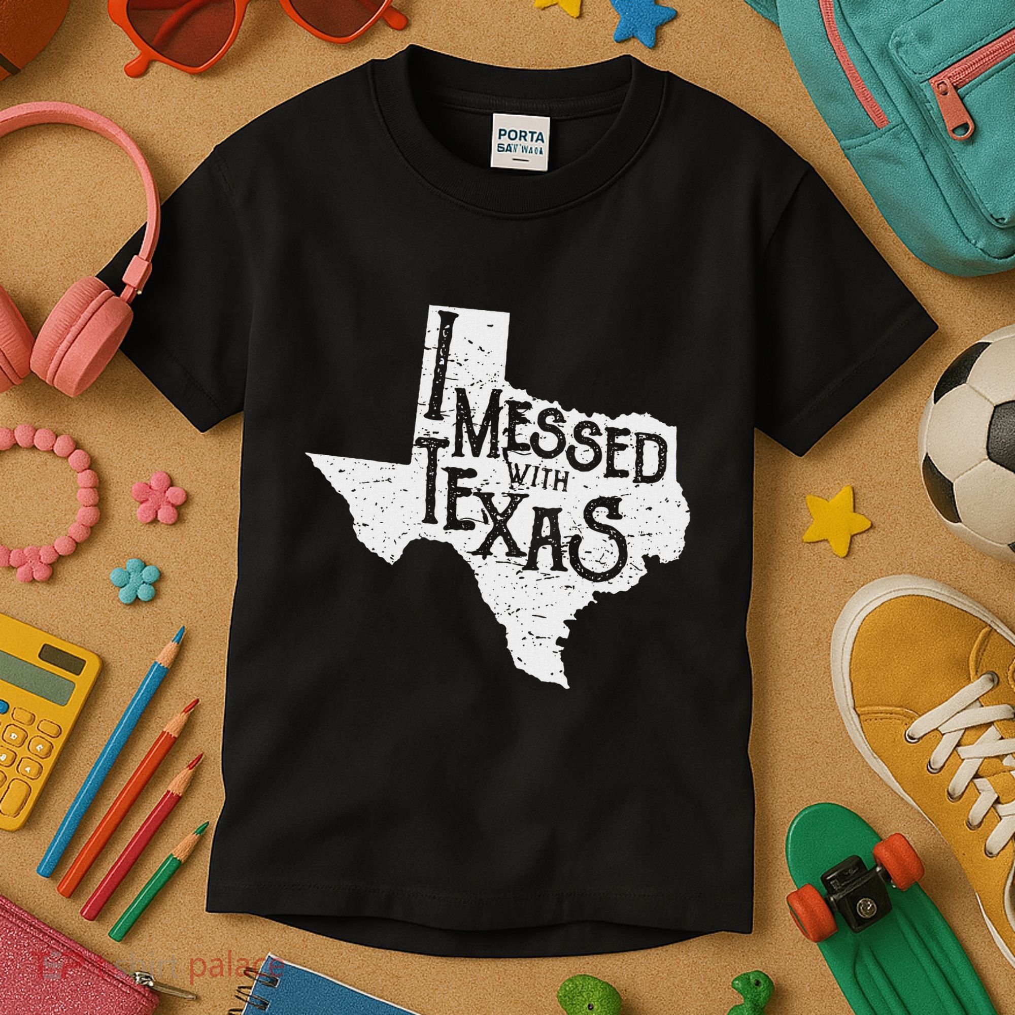 I Messed With Texas DonT Mess With This Texan Funny Texas Kids T-Shirt