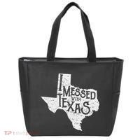 I Messed With Texas DonT Mess With This Texan Funny Texas Tote Bag thumb 0