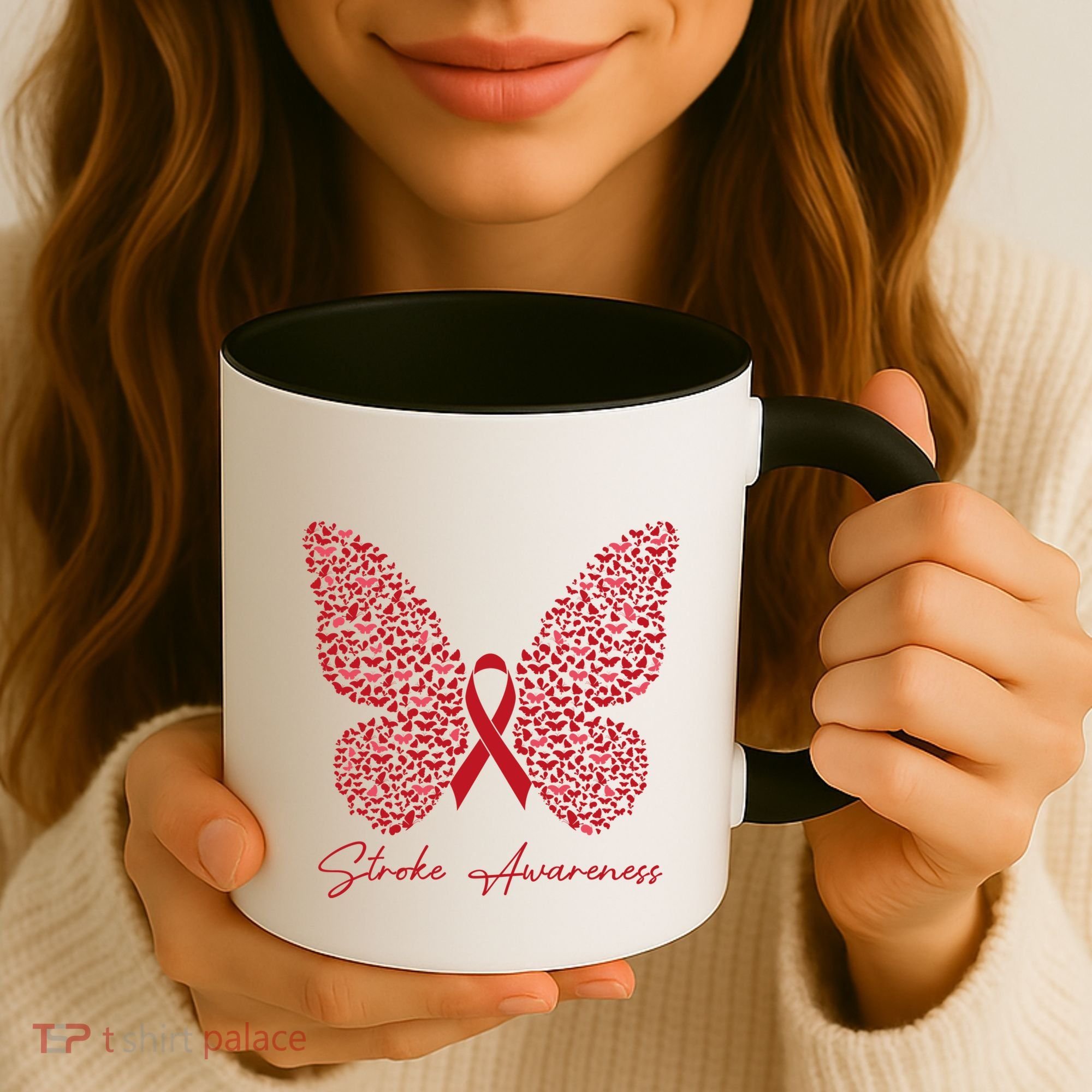 In May We Wear Red For Stroke Awareness Month Support Gift Coffee Mug