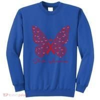In May We Wear Red For Stroke Awareness Month Support Gift Sweatshirt thumb 0