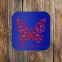 In May We Wear Red For Stroke Awareness Month Support Gift Coaster thumb 0