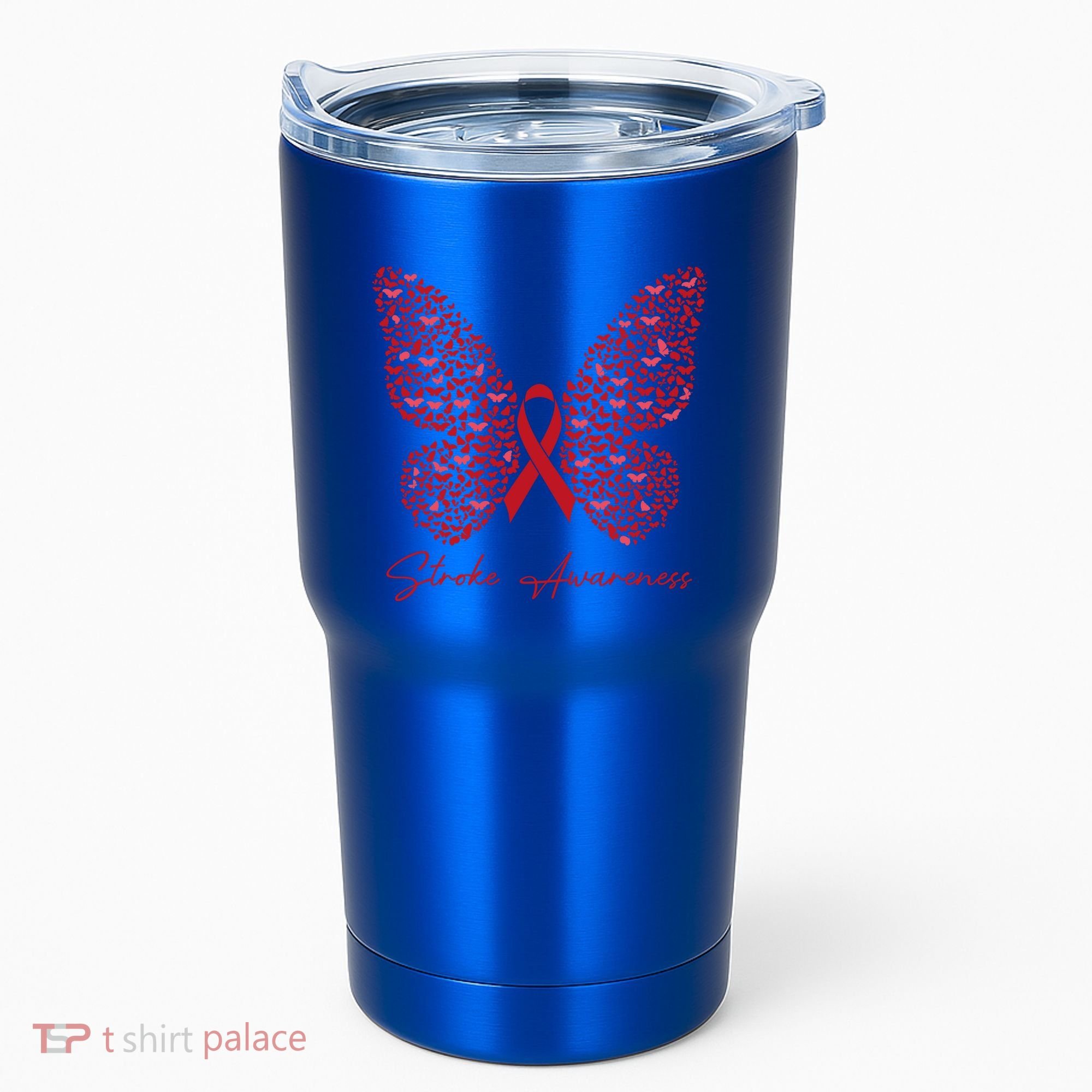 In May We Wear Red For Stroke Awareness Month Support Gift Tumbler