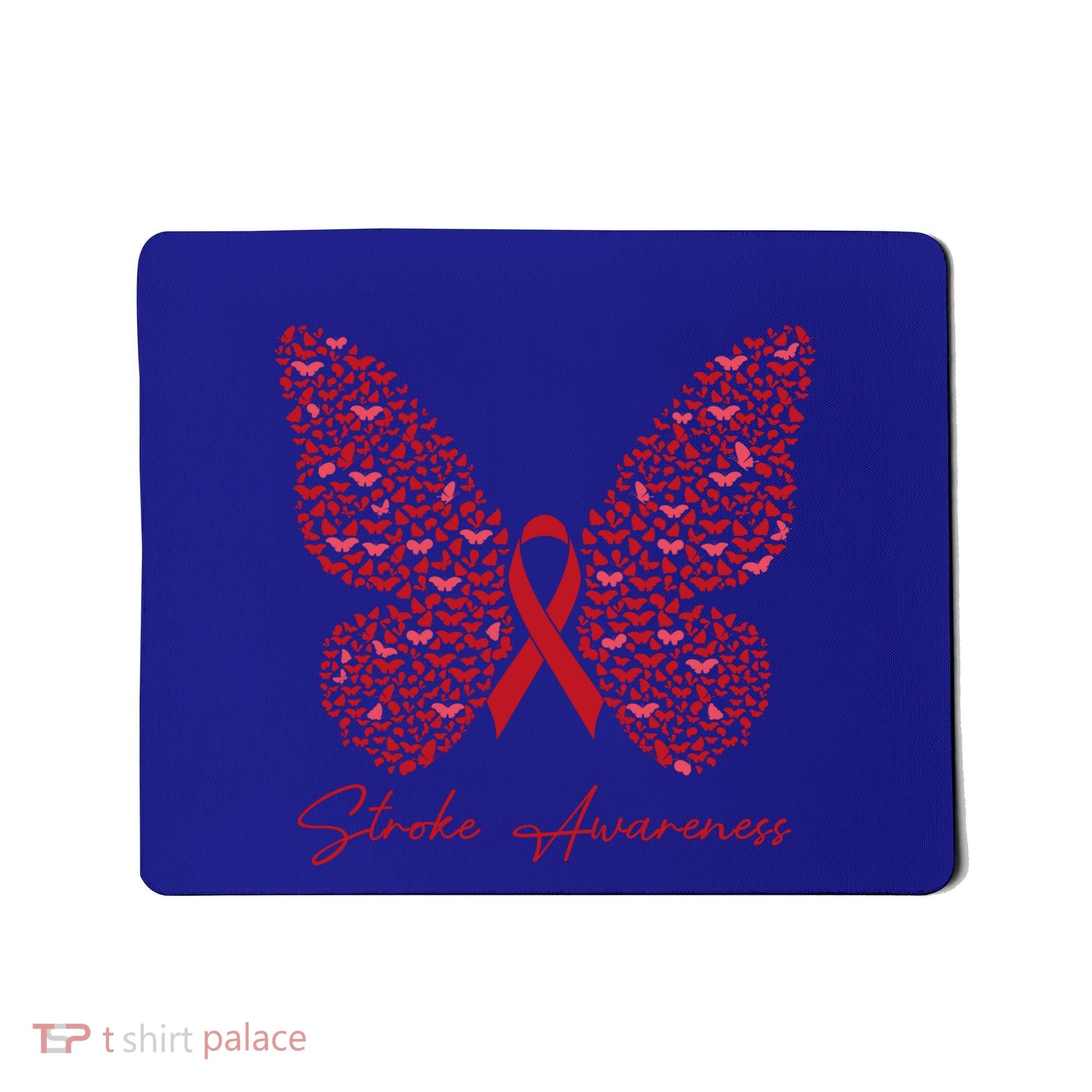In May We Wear Red For Stroke Awareness Month Support Gift Mousepad