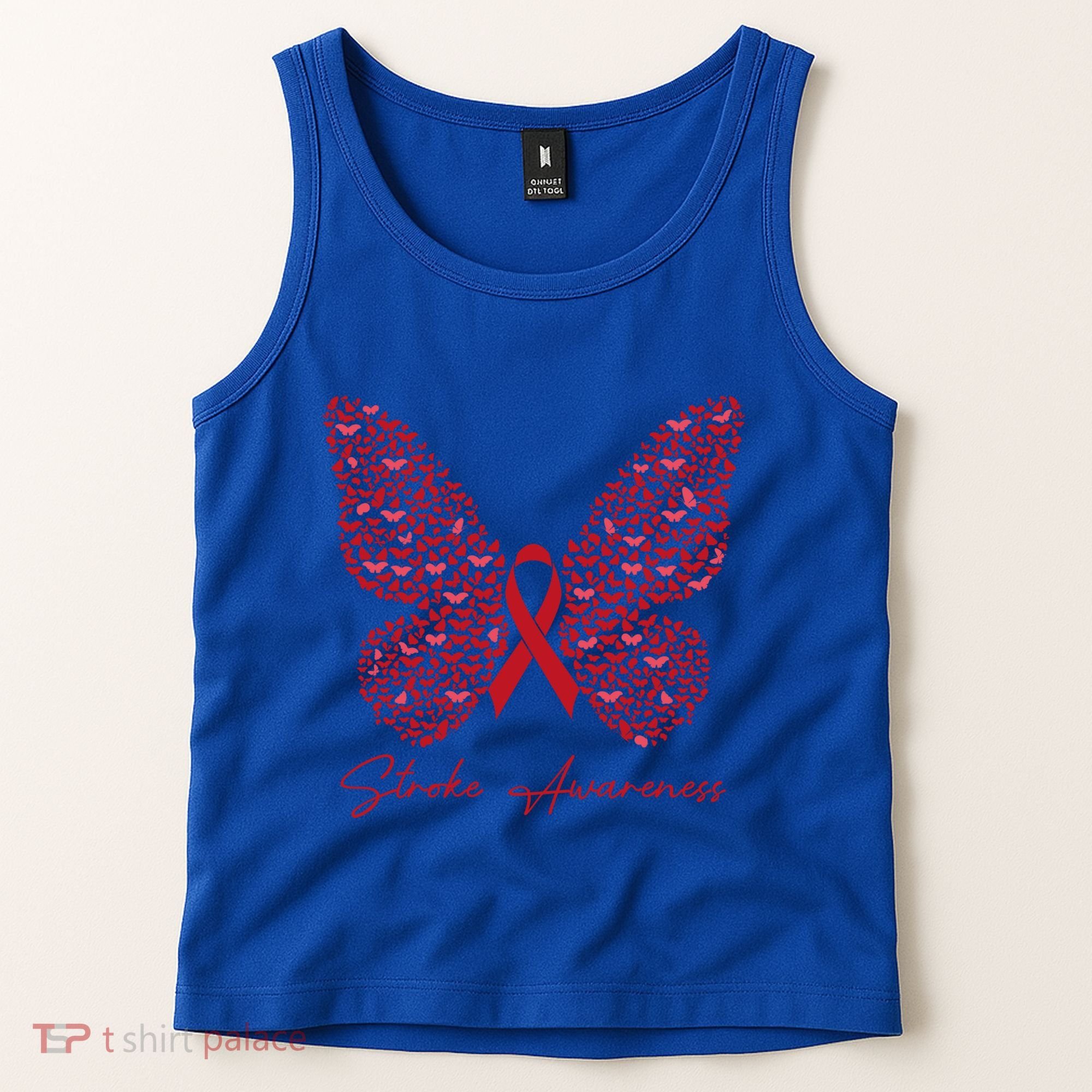 In May We Wear Red For Stroke Awareness Month Support Gift Tank Top