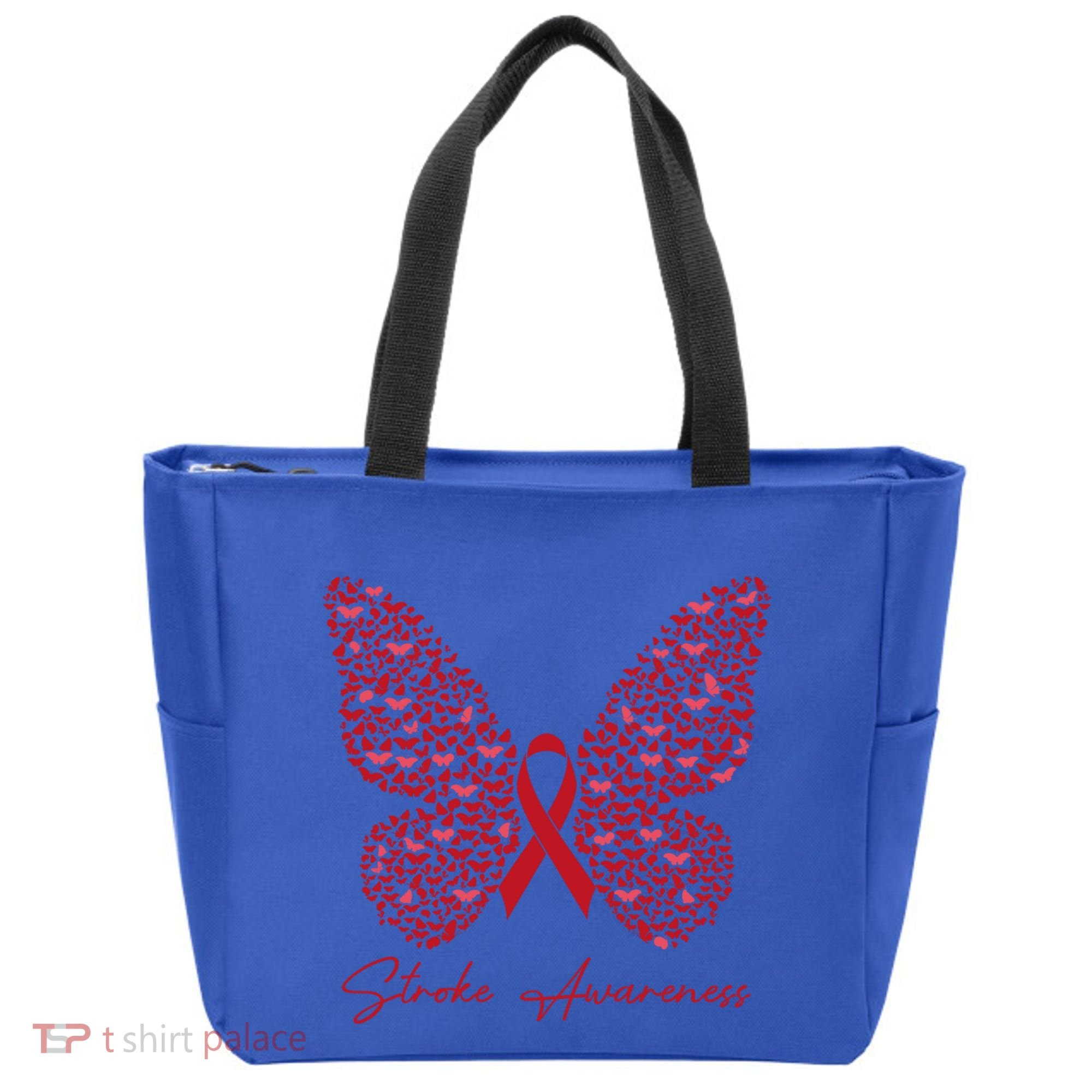 In May We Wear Red For Stroke Awareness Month Support Gift Tote Bag
