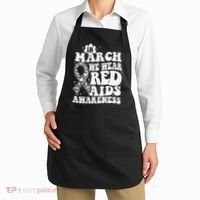 In March We Wear Red HIV AIDS Awareness Aids Hiv Warrior 1 Apron thumb 2