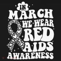 In March We Wear Red HIV AIDS Awareness Aids Hiv Warrior 1 Women's Tank Top thumb 5