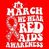 In March We Wear Red HIV AIDS Awareness Aids Hiv Warrior 1 Santa Hat thumb 1