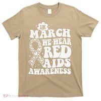In March We Wear Red HIV AIDS Awareness Aids Hiv Warrior 1 T-Shirt thumb 0