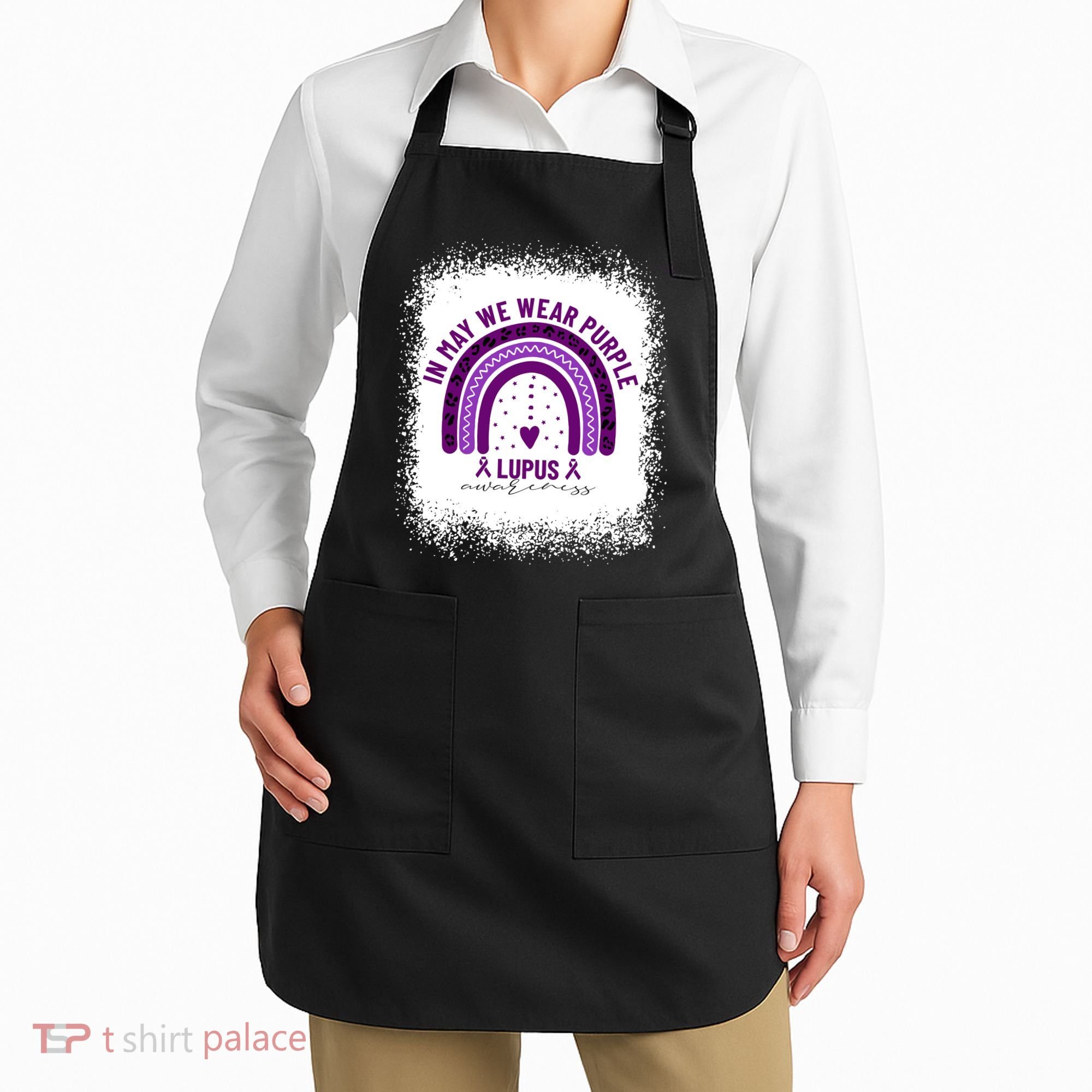 I May We Wear Purple Lupus Awareness Apron