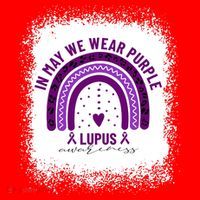 I May We Wear Purple Lupus Awareness Santa Hat thumb 1