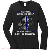 I May Walk Among The Sheep Make No Mistake I'm The Sheepdog Women's Long Sleeve Shirt thumb 0