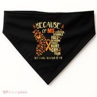 In March We Wear Orange Ribbon MS Warrior Multiple Sclerosis USA-Made Doggie Bandana thumb 0
