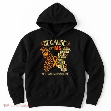 In March We Wear Orange Ribbon MS Warrior Multiple Sclerosis Hoodie