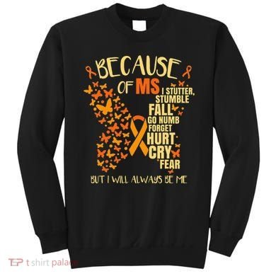 In March We Wear Orange Ribbon MS Warrior Multiple Sclerosis Sweatshirt