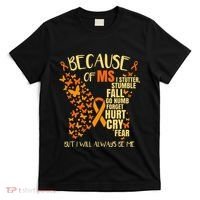In March We Wear Orange Ribbon MS Warrior Multiple Sclerosis T-Shirt thumb 0