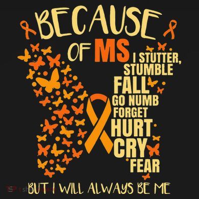In March We Wear Orange Ribbon MS Warrior Multiple Sclerosis Dry Zone Grid Polo
