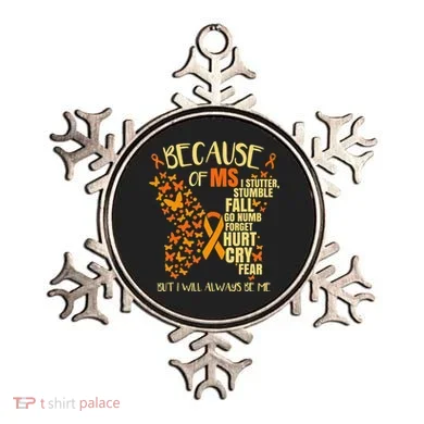 In March We Wear Orange Ribbon MS Warrior Multiple Sclerosis Ornament