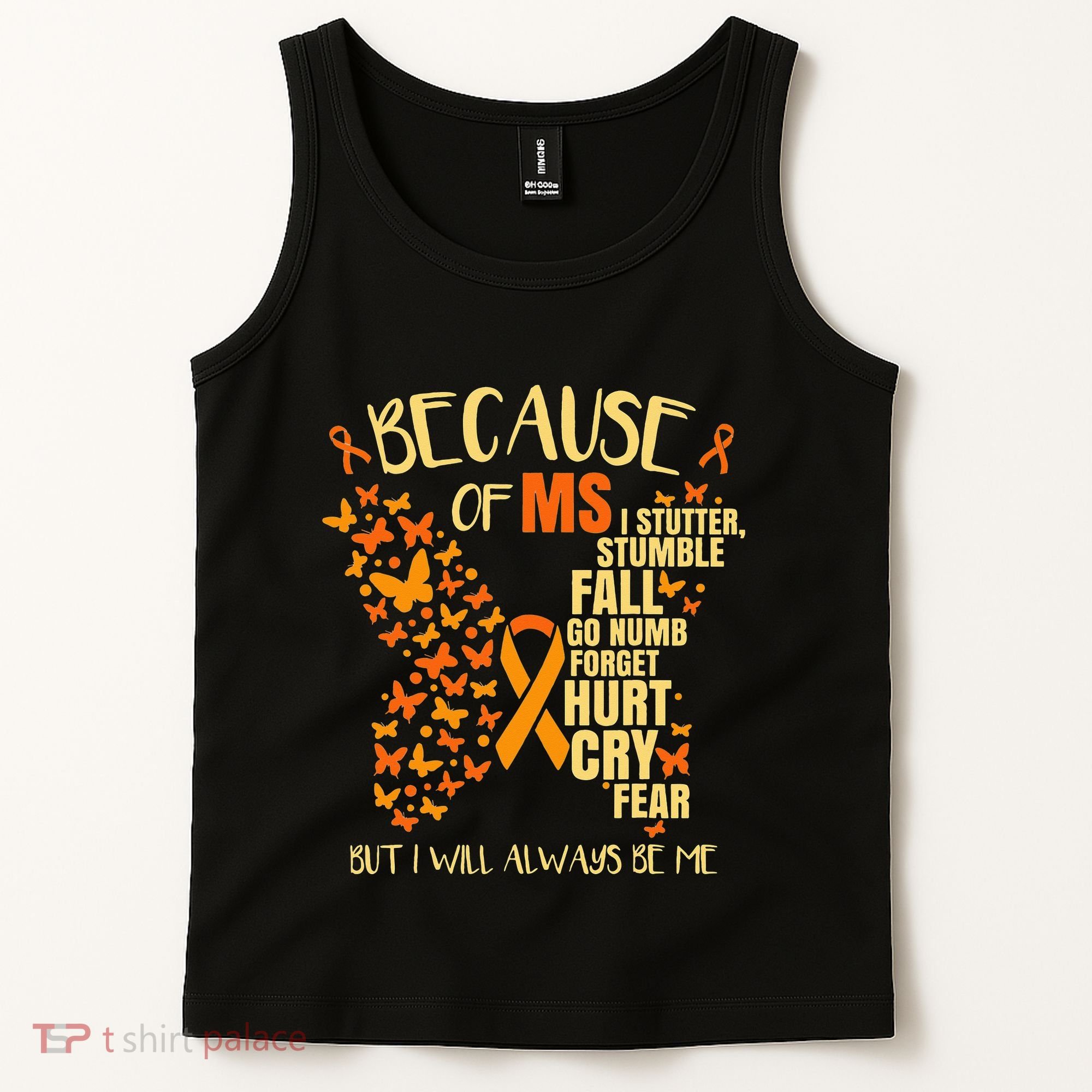 In March We Wear Orange Ribbon MS Warrior Multiple Sclerosis Tank Top