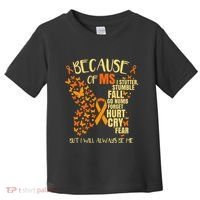 In March We Wear Orange Ribbon MS Warrior Multiple Sclerosis Toddler T-Shirt thumb 0