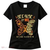 In March We Wear Orange Ribbon MS Warrior Multiple Sclerosis Women's T-Shirt thumb 0