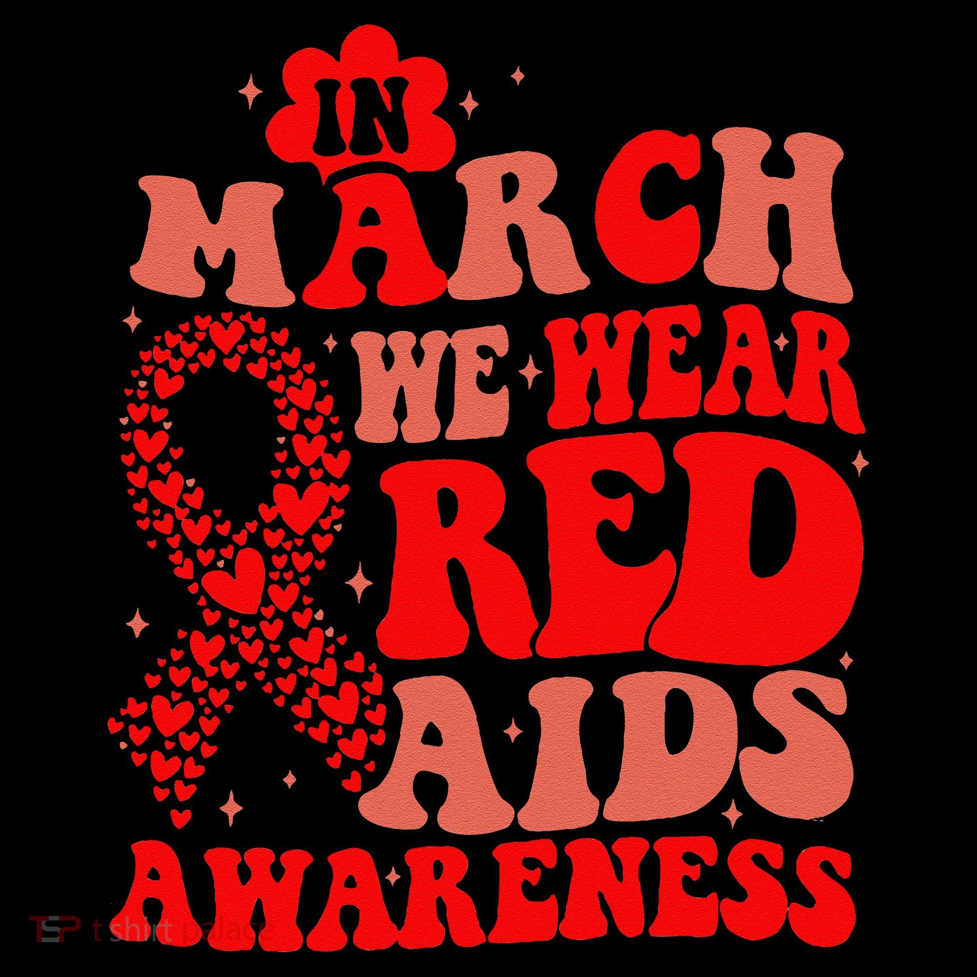 In March We Wear Red HIV AIDS Awareness Aids Hiv Warrior 2 Coffee Mug