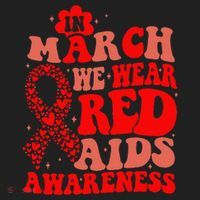 In March We Wear Red HIV AIDS Awareness Aids Hiv Warrior 2 Golf Towel thumb 3