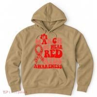 In March We Wear Red HIV AIDS Awareness Aids Hiv Warrior 2 Hoodie thumb 0
