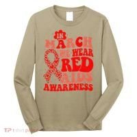 In March We Wear Red HIV AIDS Awareness Aids Hiv Warrior 2 Long Sleeve Shirt thumb 0