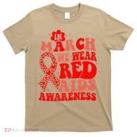In March We Wear Red HIV AIDS Awareness Aids Hiv Warrior 2 T-Shirt thumb 0
