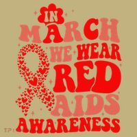 In March We Wear Red HIV AIDS Awareness Aids Hiv Warrior 2 Mousepad thumb 1