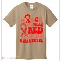 In March We Wear Red HIV AIDS Awareness Aids Hiv Warrior 2 Kids T-Shirt thumb 0