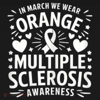 In March We Wear Orange For Multiple Sclerosis Awareness Women's Hoodie thumb 2