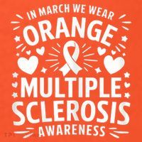 In March We Wear Orange For Multiple Sclerosis Awareness Coaster thumb 2