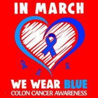 In March We Wear Blue For Colon Cancer Awareness Blue Heart Visor thumb 3