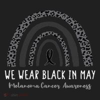 In May We Wear Black Melanoma Cancer Awareness Rainbow Hat thumb 2