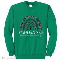In May We Wear Black Melanoma Cancer Awareness Rainbow Sweatshirt thumb 0