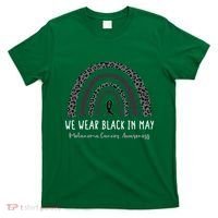 In May We Wear Black Melanoma Cancer Awareness Rainbow T-Shirt thumb 0